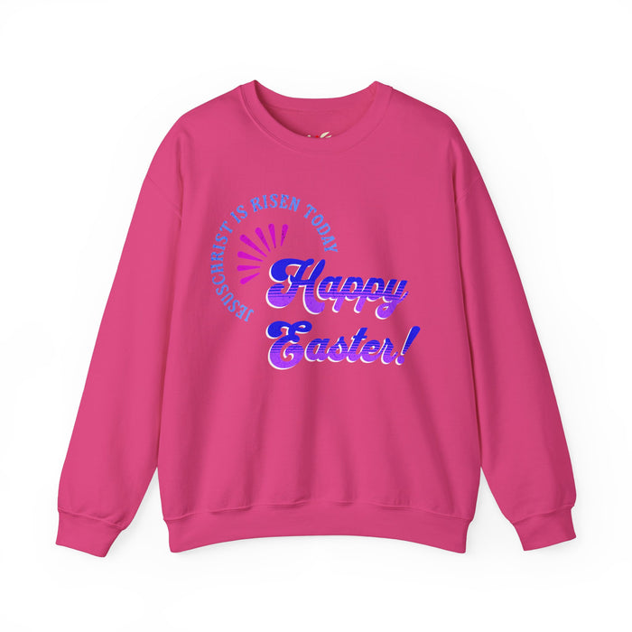 'JesusChrist is risen today...Happy Easter!' Crewneck Sweatshirt - Unisex Heavy Blend with Inspirational Design