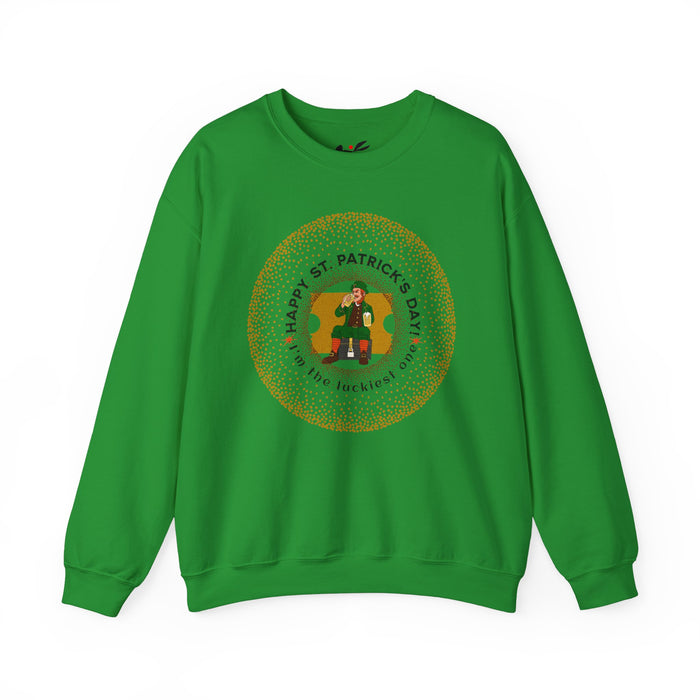 Happy St. Patrick's Day! I am the Luckiest One! Unisex Heavy Blend™ Crewneck Sweatshirt.