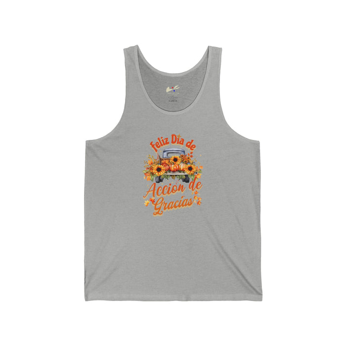'Feliz Dia de Accion de Gracias' Unisex Jersey Tank.
