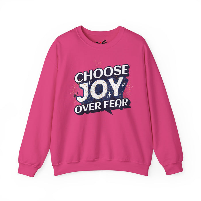 'Choose Joy Over Fear' Unisex Crewneck Sweatshirt - Inspirational Cozy Apparel