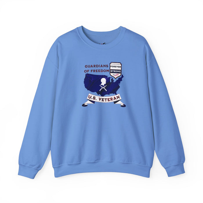 'Guardian Of Freedom, U.S. Veteran -Forever Strong-'. Unisex Heavy Blend™ Crewneck Sweatshirt.