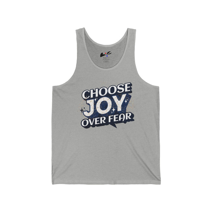 'Choose Joy Over Fear' Unisex Jersey Tank - Positive Message Top