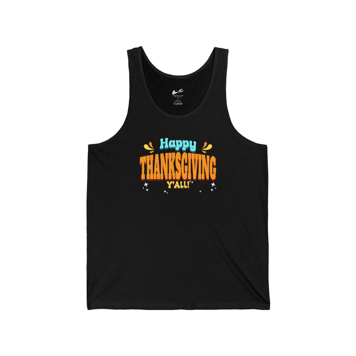 'Happy Thanksgiving, Y'all' Unisex Jersey Tank.
