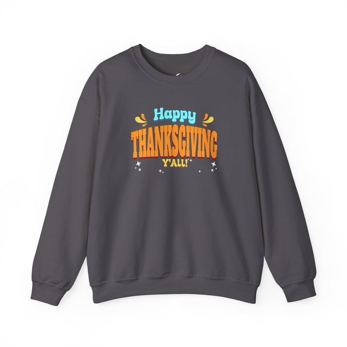 'Happy Thanksgiving, Y'all' Unisex Heavy Blend™ Crewneck Sweatshirt.