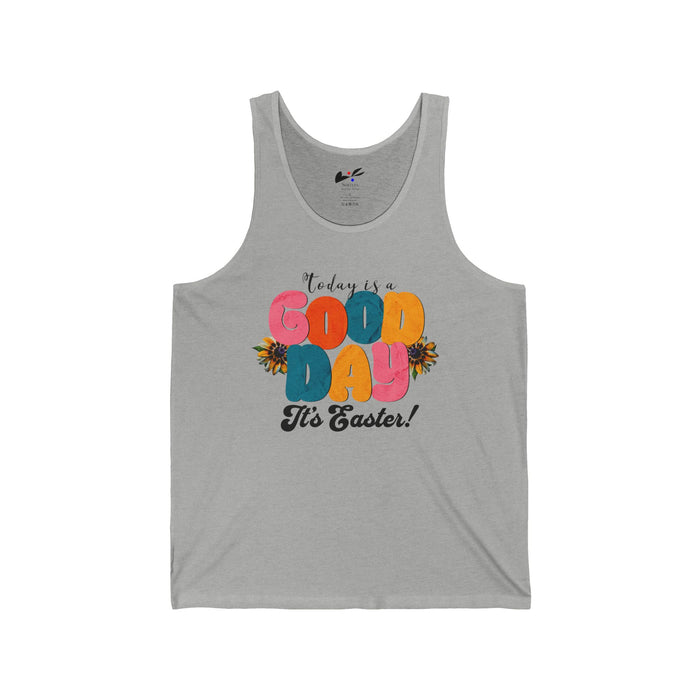 Easter Vibes Unisex Jersey Tank - 'Today is a GOOD DAY, It's Easter!'