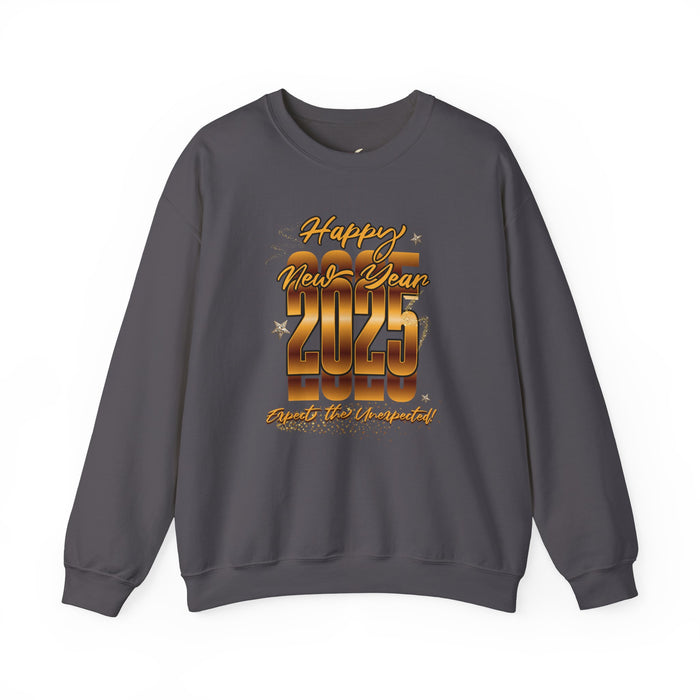 'Happy New Year's 2025, Expect the Unexpected' Sweatshirts Unisex Heavy Blend™ Crewneck Sweatshirt.