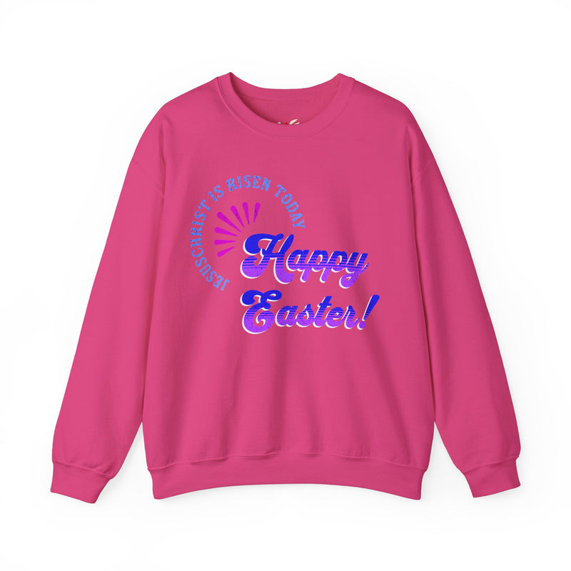 'JesusChrist is risen today...Happy Easter!' Crewneck Sweatshirt - Unisex Heavy Blend with Inspirational Design