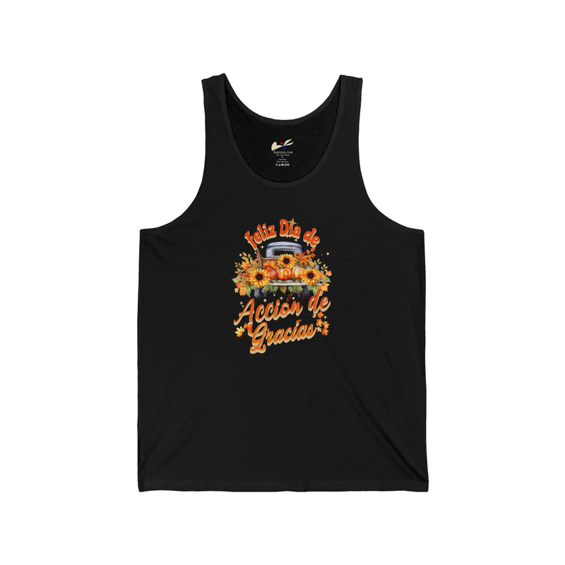 'Feliz Dia de Accion de Gracias' Unisex Jersey Tank.