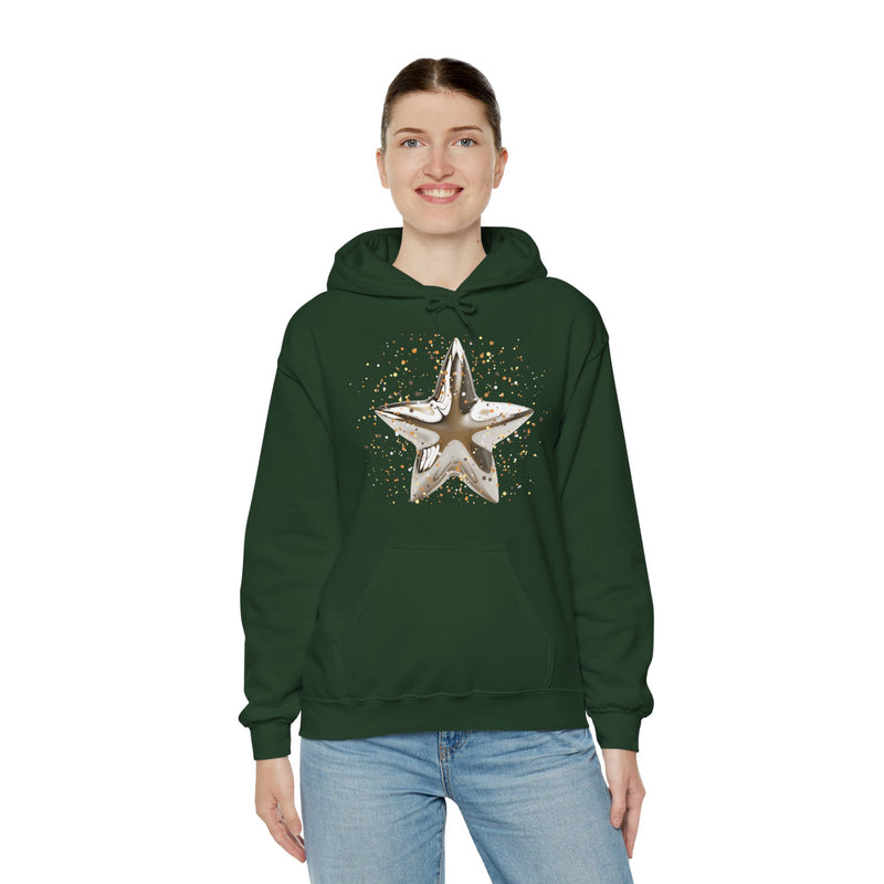 'Christmas Star image-Unisex Heavy Blend™ Hooded Sweatshirt.