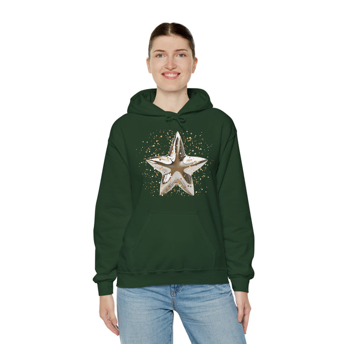 'Christmas Star image-Unisex Heavy Blend™ Hooded Sweatshirt.