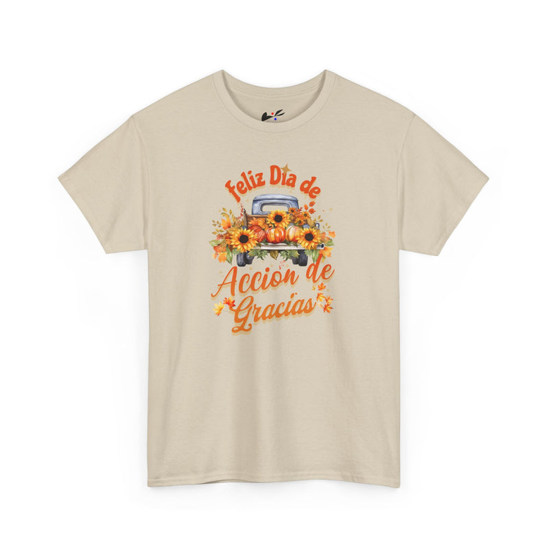 'Feliz Dia de Accion de Gracias' Unisex Heavy Cotton Tee.