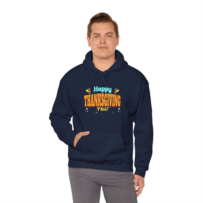 'Happy Thanksgiving Y'all' Unisex Heavy Blend™ Hooded Sweatshirt.