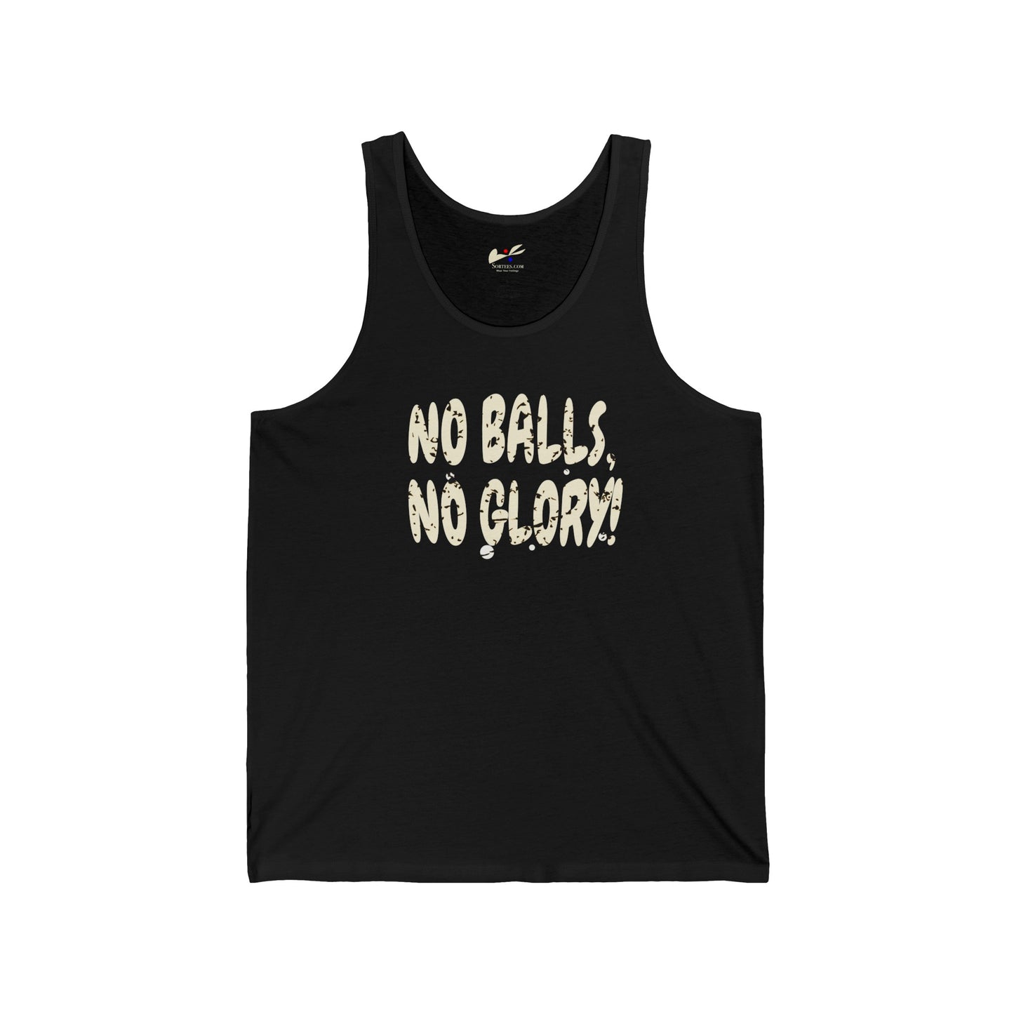 'No Balls, No Glory!' Unisex Jersey Tank.