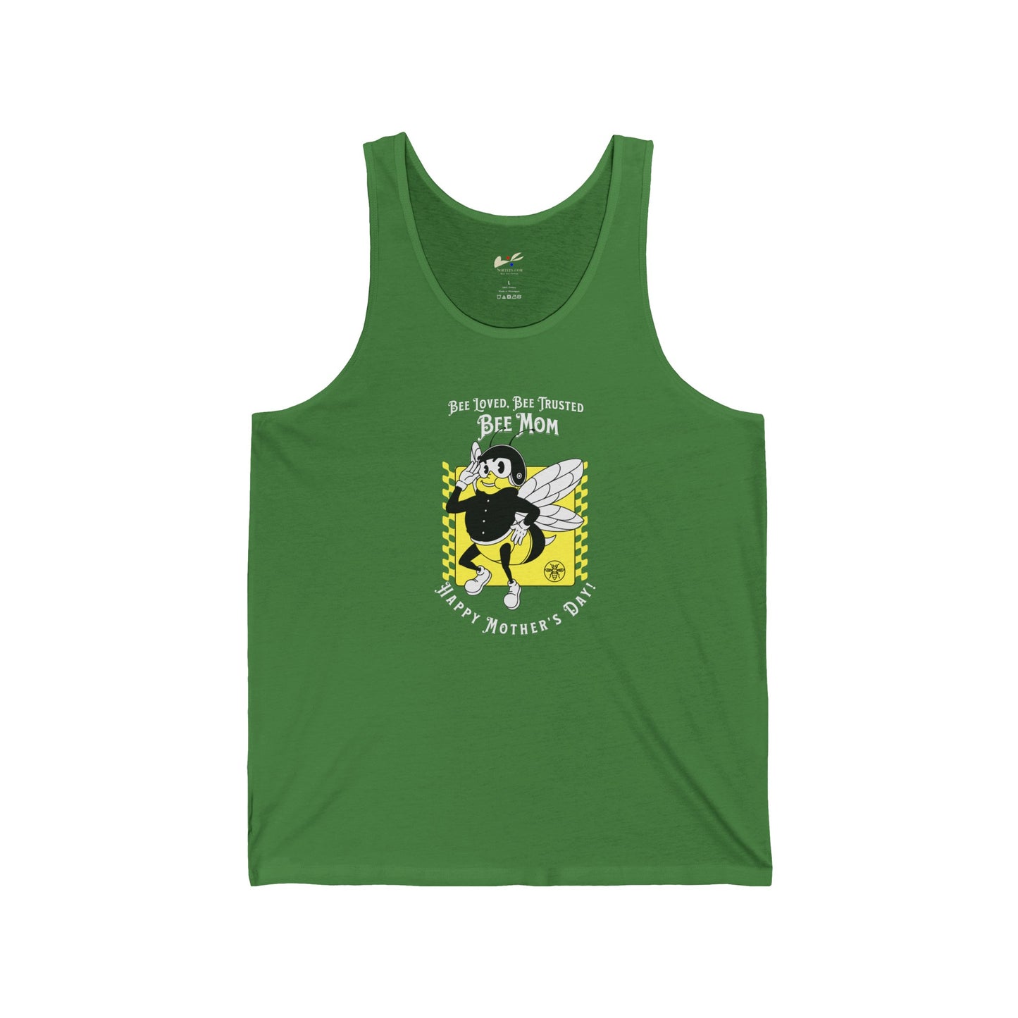 'Bee Loved, Bee Trusted, Bee Mom...Happy Mother's Day!' Unisex Jersey Tank.