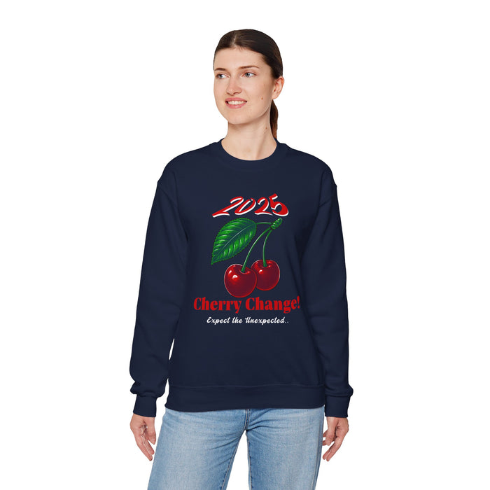 '2025 Cherry Change! Expect The Unexpected...' Unisex Heavy Blend™ Crewneck Sweatshirt.