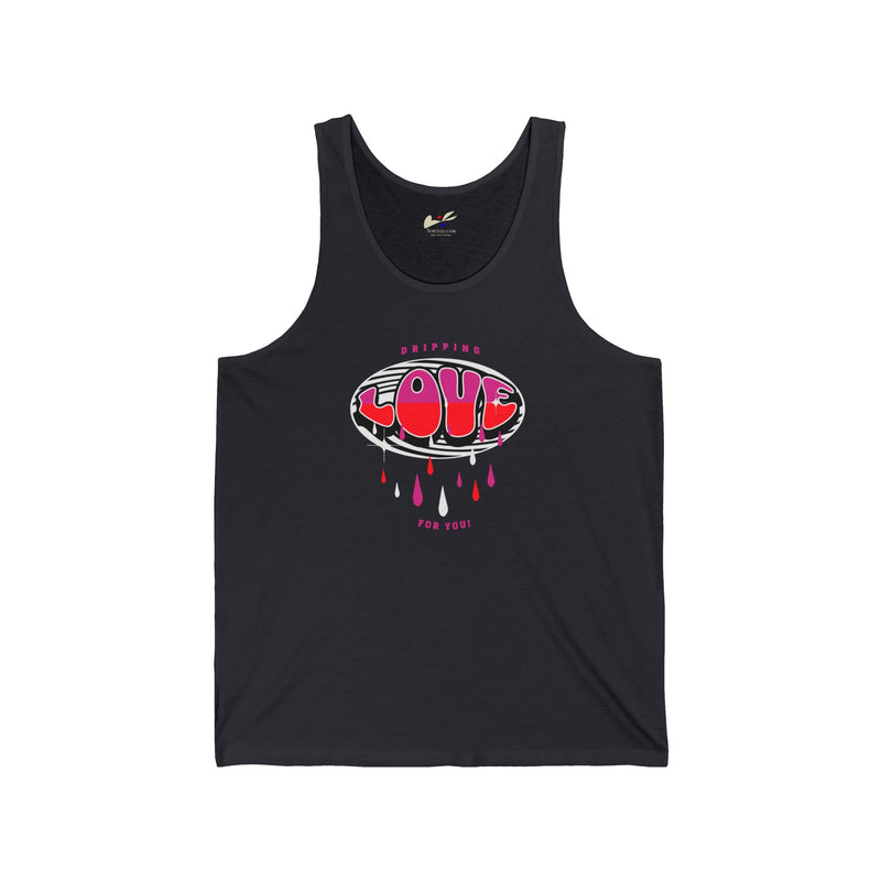 'Dripping Love For You!' Unisex Jersey Tank.