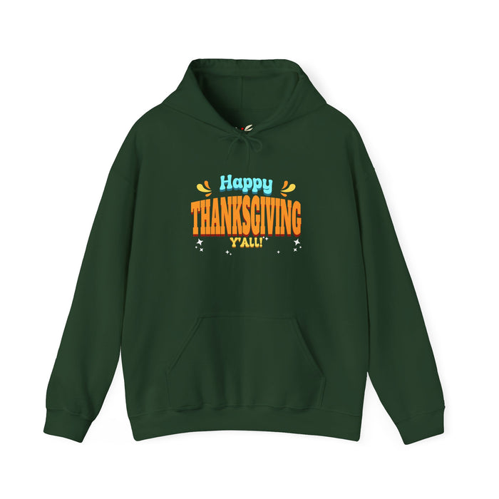 'Happy Thanksgiving Y'all' Unisex Heavy Blend™ Hooded Sweatshirt.