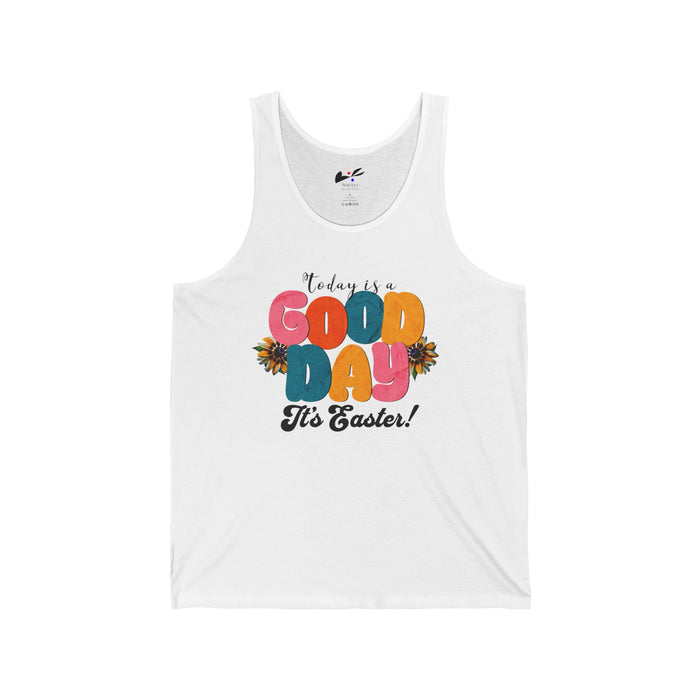 Easter Vibes Unisex Jersey Tank - 'Today is a GOOD DAY, It's Easter!'