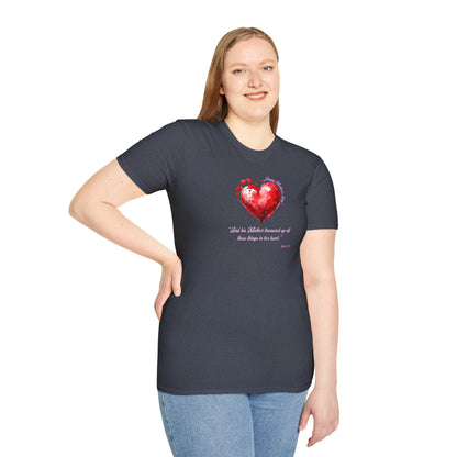 'Happy Mother's Day! "And His Mother Treasured Up All These Things In Her Heart"  Luke 2:51 Unisex Softstyle T-Shirt.