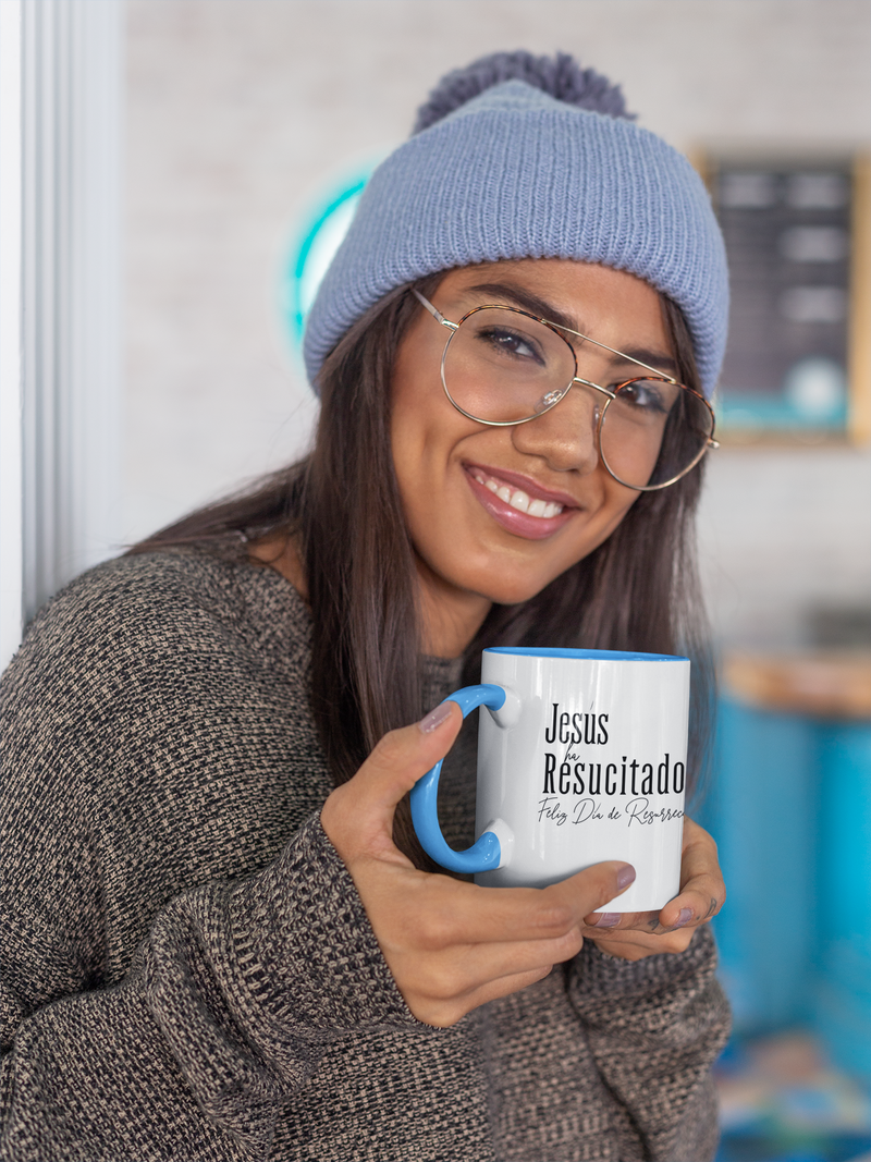 'Jesus ha Resucitado...Feliz Dia de Resurreccion!.' Spanish Accent Coffee Mug, 11oz. 15oz.