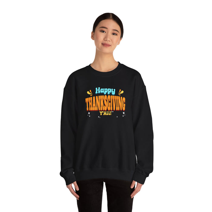'Happy Thanksgiving, Y'all' Unisex Heavy Blend™ Crewneck Sweatshirt.