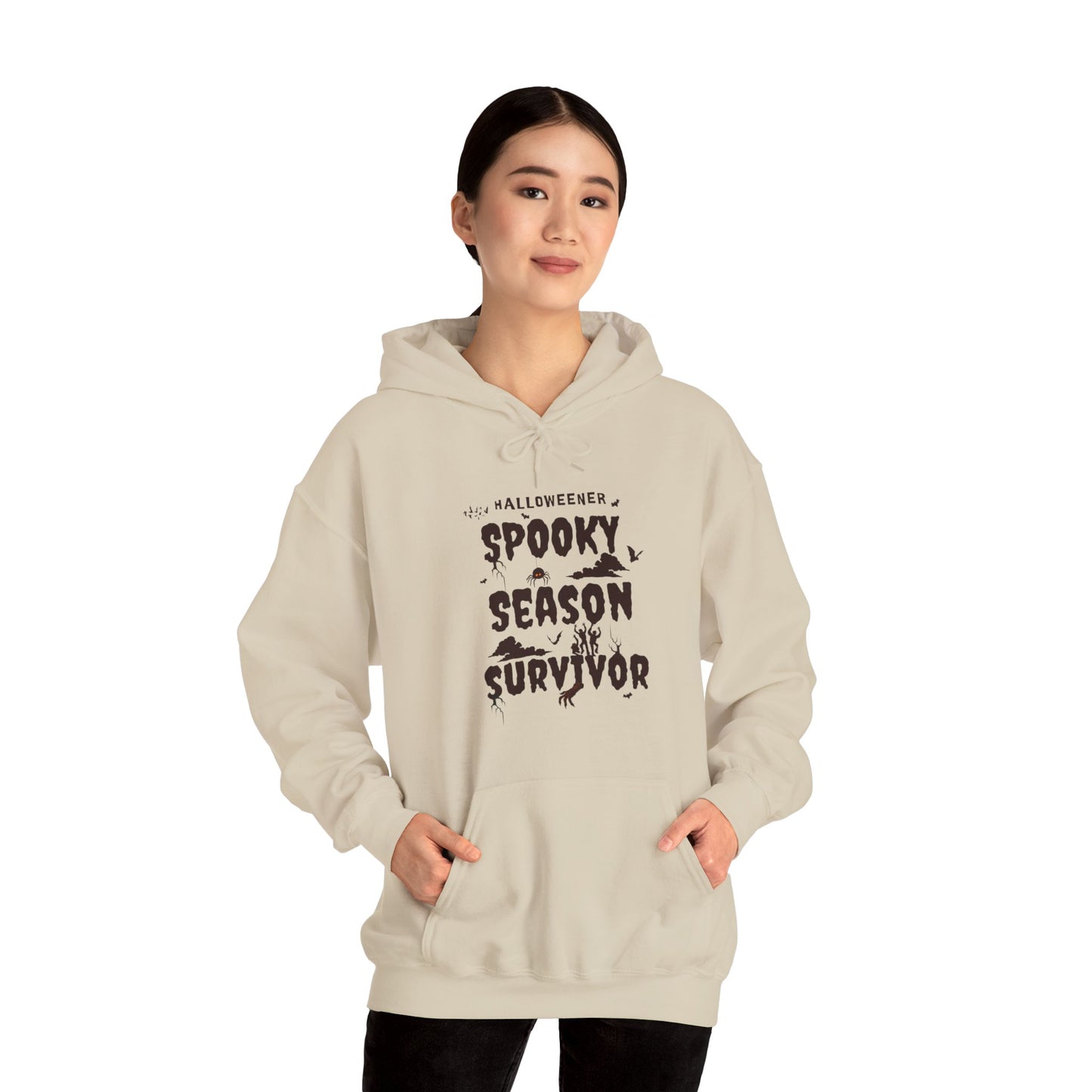 "Spooky Season Survivor"  Unisex Heavy Blend™ Hooded Sweatshirt.