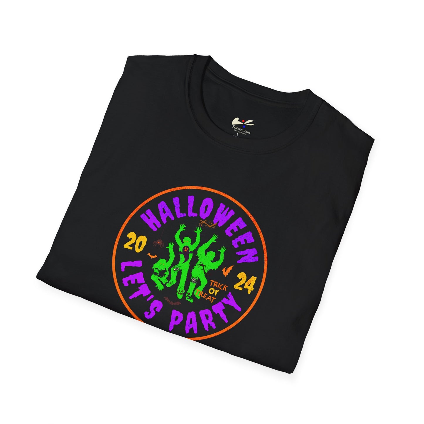 'Halloween 2024-Let's Party' Unisex Softstyle T-Shirt.