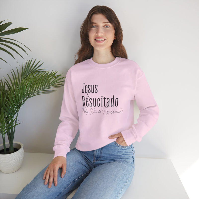 'Jesus ha Resucitado...Feliz Dia de Resurreccion!' Spanish Unisex Crewneck Sweatshirt - Perfect for Easter Celebrations