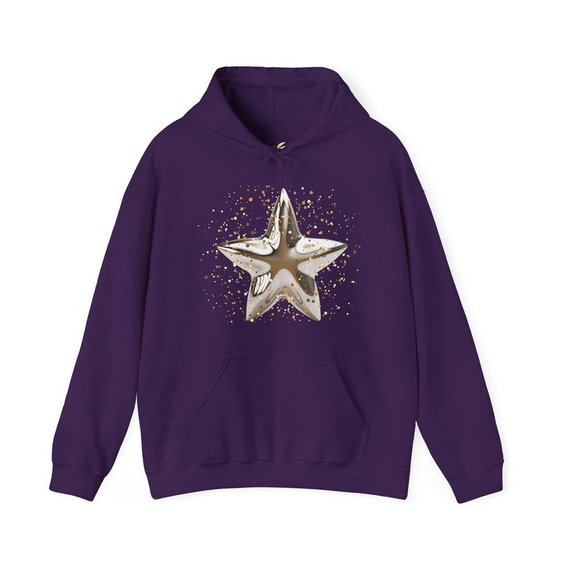 'Christmas Star image-Unisex Heavy Blend™ Hooded Sweatshirt.