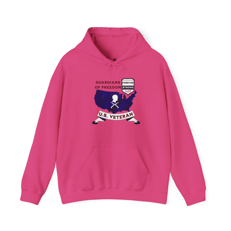 'Guardian Of Freedom, U.S. Soldier -Forever Strong-'. Unisex Heavy Blend™ Hooded Sweatshirt.
