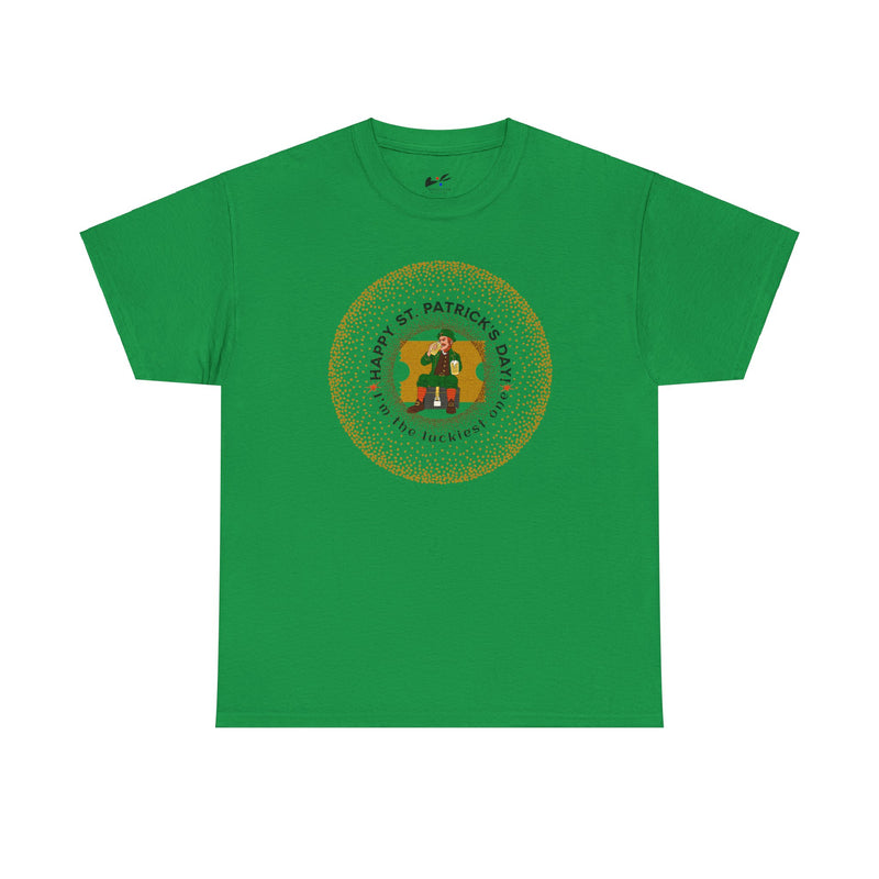 'Happy St. Patrick's Day!  *I'm The Luckiest One*  Unisex  Cotton Tee.