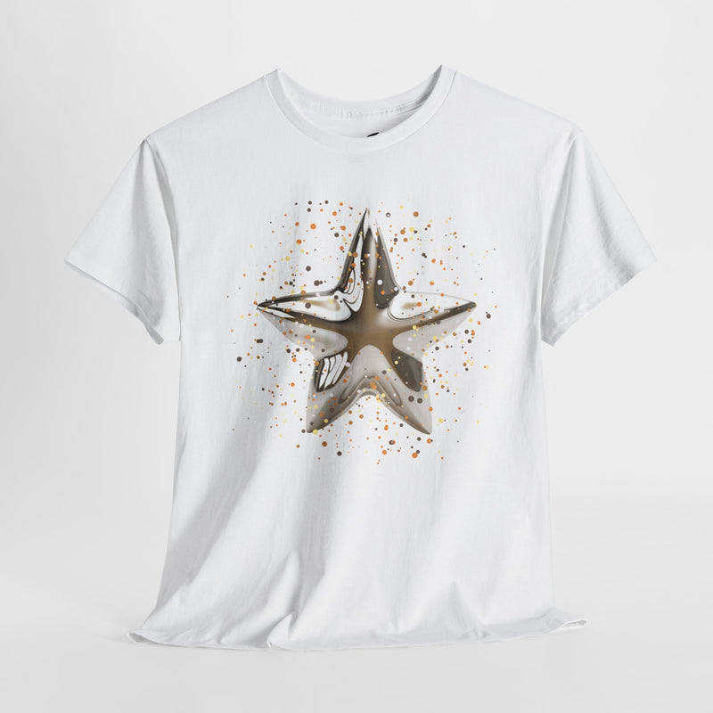 Christmas Star image Unisex Heavy Cotton Tee.