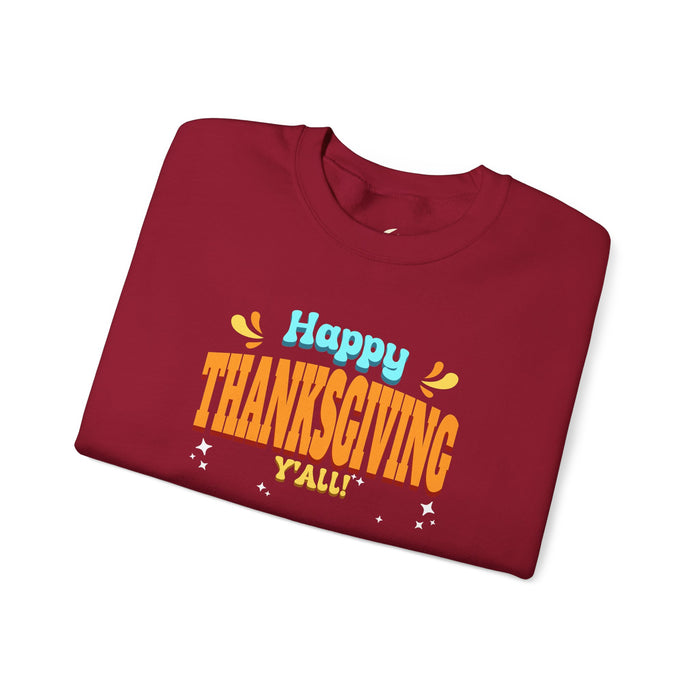 'Happy Thanksgiving, Y'all' Unisex Heavy Blend™ Crewneck Sweatshirt.