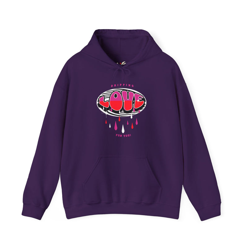 'Dripping Love For You!' Unisex Heavy Blend™ Hooded Sweatshirt.