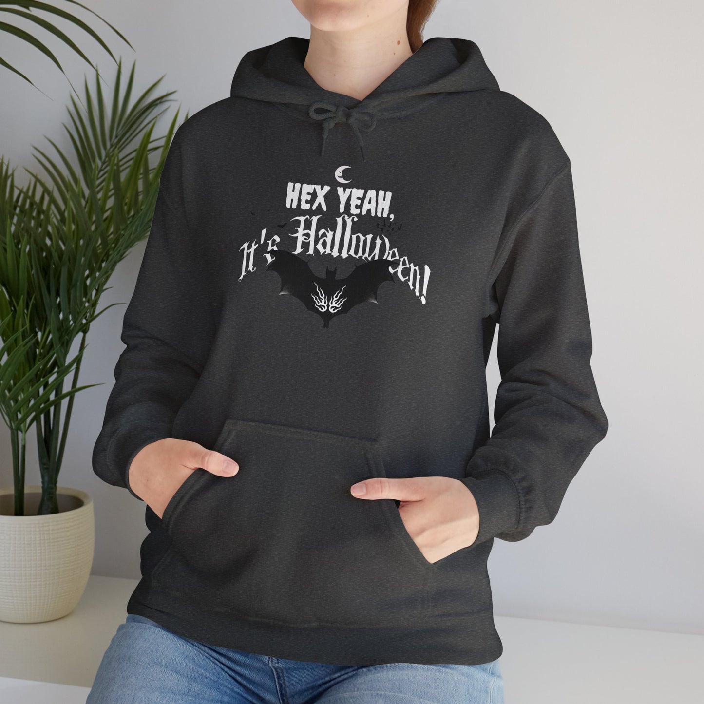 'Hex Yeah, It's Halloween!' Unisex Heavy Blend™ Hooded Sweatshirt.