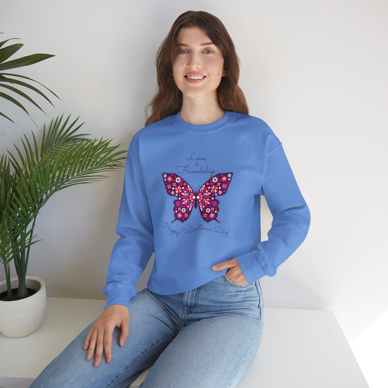 'Love & Friendship- Happy Valentine's Day' Unisex Heavy Blend™ Crewneck Sweatshirt.