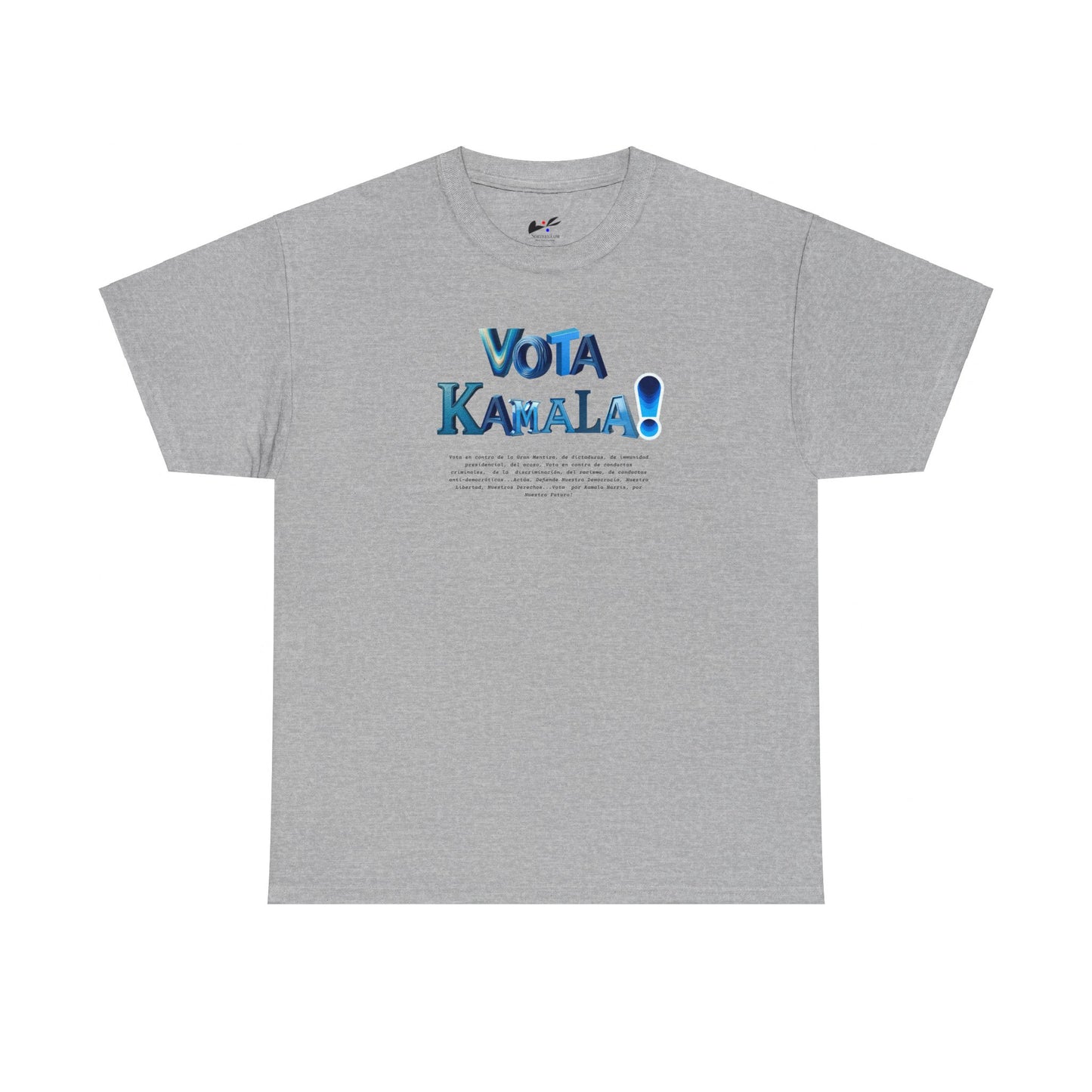 'Vota Kamala!, Vota en contra de la Gran Mentira, de dictaduras, de immunidad presidencial,  del acoso, Vota en contra de conductas criminales...' Unisex Heavy Cotton Tee