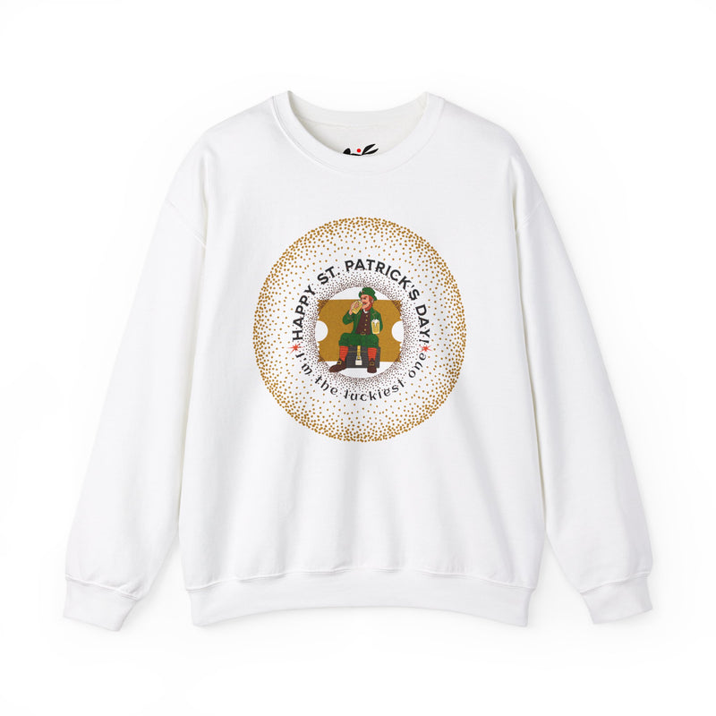 Happy St. Patrick's Day! I am the Luckiest One! Unisex Heavy Blend™ Crewneck Sweatshirt.