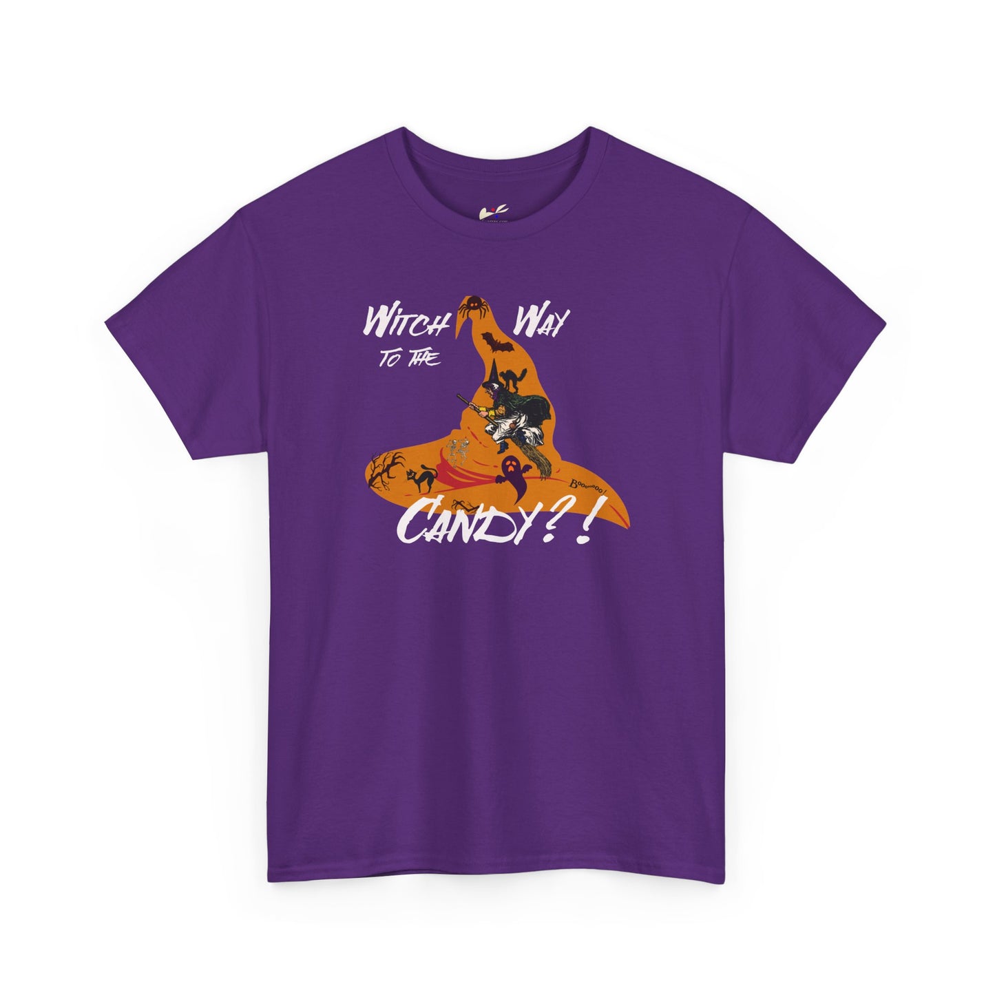 'Witch Way To The Candy?! Unisex Heavy Cotton Tee