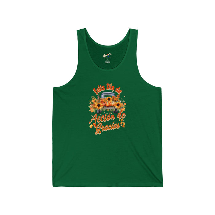 'Feliz Dia de Accion de Gracias' Unisex Jersey Tank.