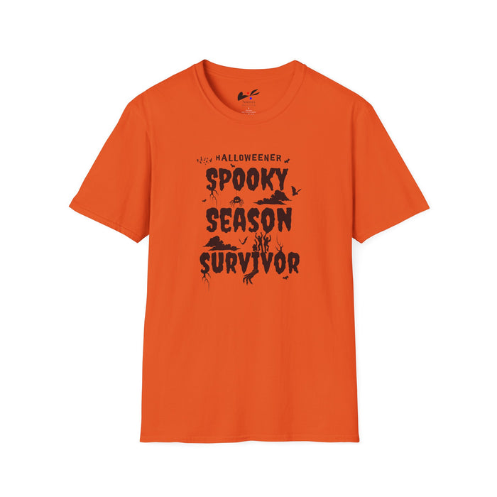 "Spooky Season Survivor' Unisex Softstyle T-Shirt.
