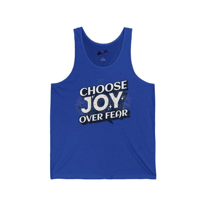 'Choose Joy Over Fear' Unisex Jersey Tank - Positive Message Top