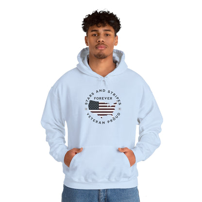 'Stars and Stripes Forever  -Veteran Proud-'  Unisex Heavy Blend™ Hooded Sweatshirt.