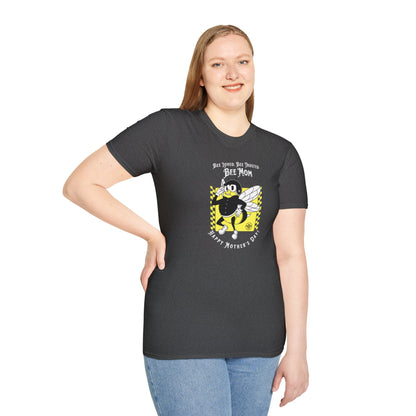 'Bee Loved, Bee Trusted, Bee Mom...Happy Mother's Day!' Unisex Softstyle T-Shirt.