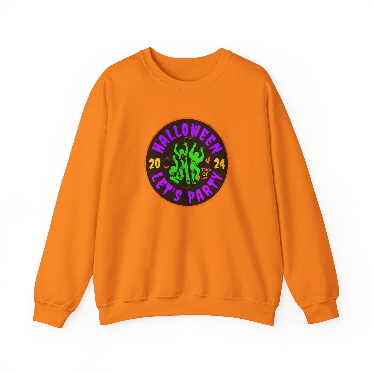 'Halloween 2024-Let's Party' Unisex Heavy Blend™ Crewneck Sweatshirt.