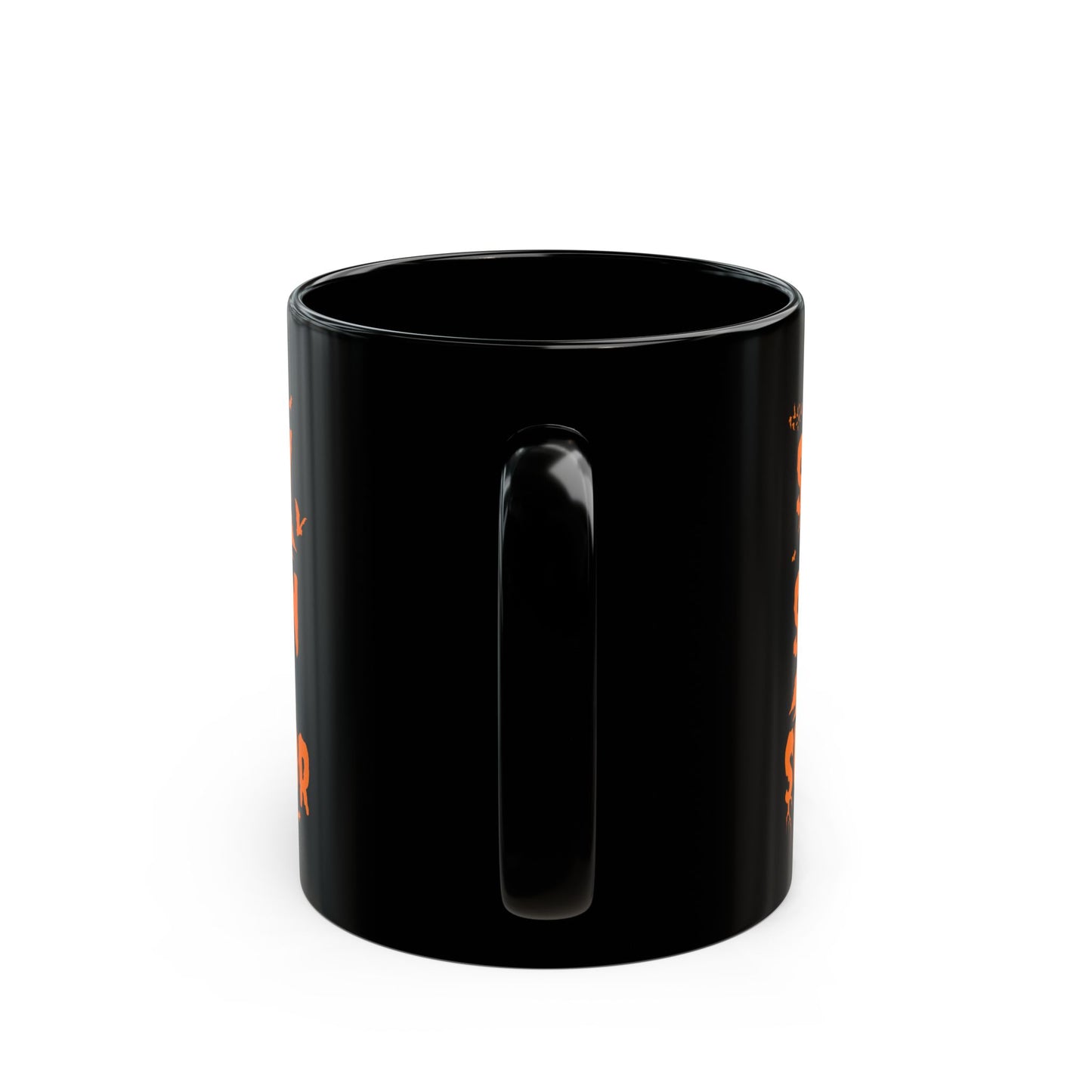 'Halloweener- Spooky Season Survivor' Black Mug. (15oz)