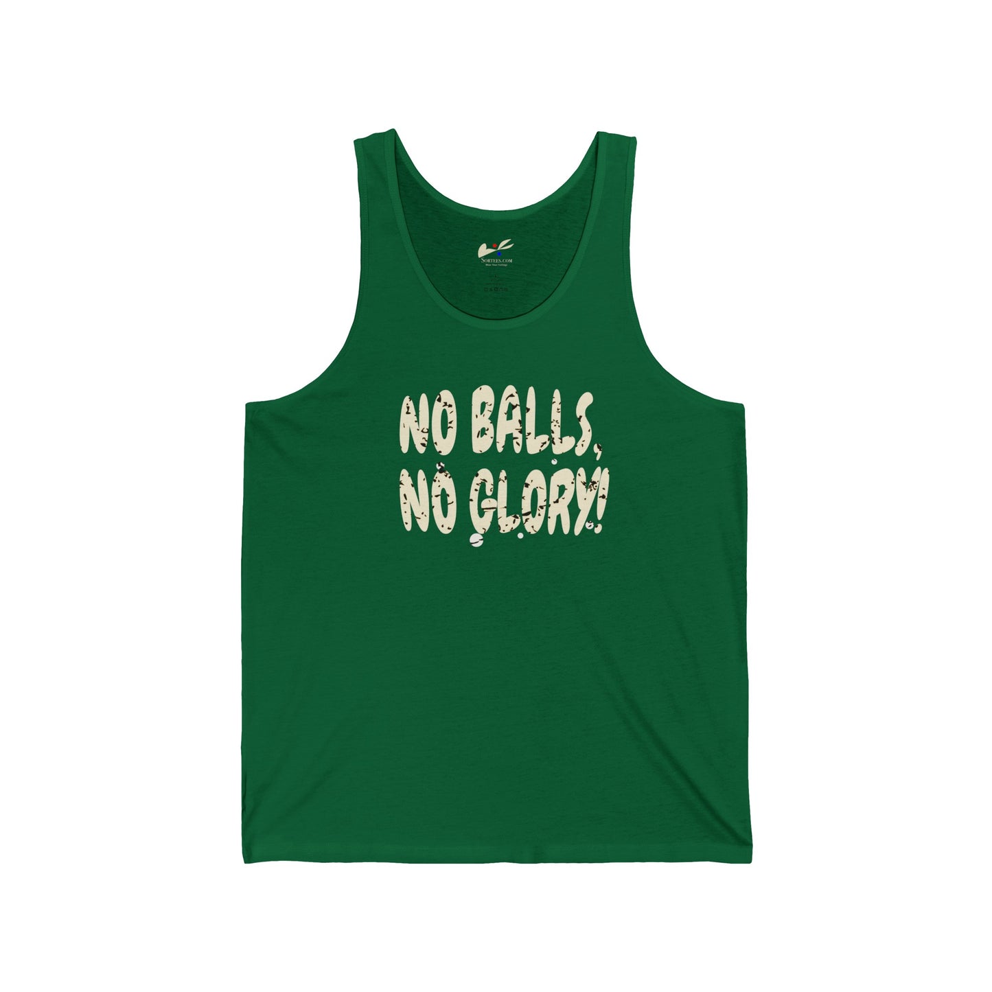 'No Balls, No Glory!' Unisex Jersey Tank.