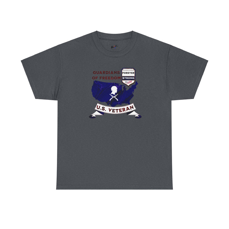 'Guardian Of Freedom, U.S. Veteran -Forever Strong-.' Unisex Cotton Tee.