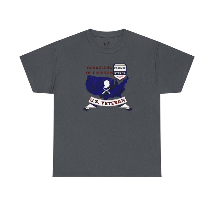 'Guardian Of Freedom, U.S. Veteran -Forever Strong-.' Unisex Cotton Tee.