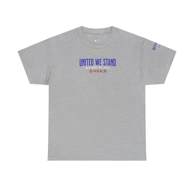 'United We Stand, Divided We Fall -U.S.A.-' Unisex Heavy Cotton Tee.